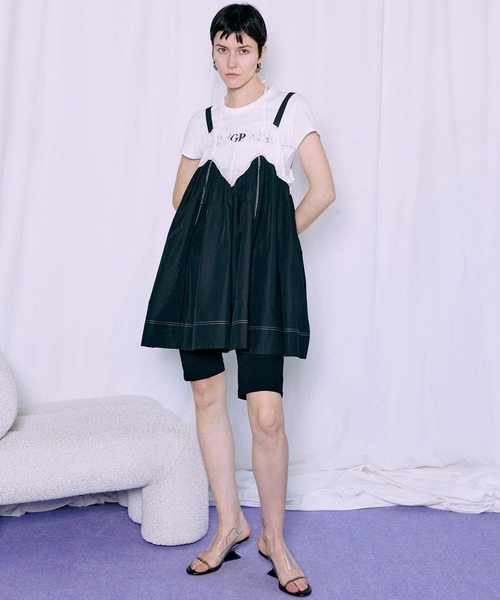 MAISON SPECIAL(メゾンスペシャル)の「【PRE-ORDER】Lace V-Neck Tunic/レースVネックチュニック(シャツ/ブラウス・レディース・ホワイト/ブラック/サックスブルー・FREE)」の6枚目の写真