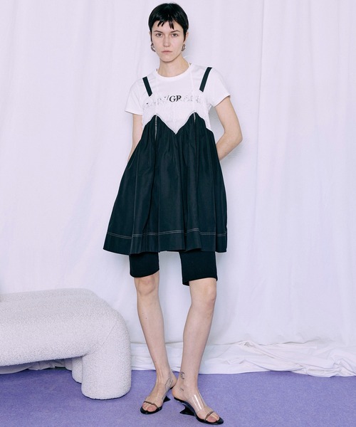 MAISON SPECIAL(メゾンスペシャル)の「【PRE-ORDER】Lace V-Neck Tunic/レースVネックチュニック(シャツ/ブラウス・レディース・ホワイト/ブラック/サックスブルー・FREE)」の7枚目の写真