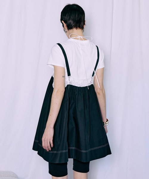 MAISON SPECIAL(メゾンスペシャル)の「【PRE-ORDER】Lace V-Neck Tunic/レースVネックチュニック(シャツ/ブラウス・レディース・ホワイト/ブラック/サックスブルー・FREE)」の8枚目の写真
