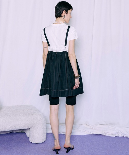 MAISON SPECIAL(メゾンスペシャル)の「【PRE-ORDER】Lace V-Neck Tunic/レースVネックチュニック(シャツ/ブラウス・レディース・ホワイト/ブラック/サックスブルー・FREE)」の9枚目の写真