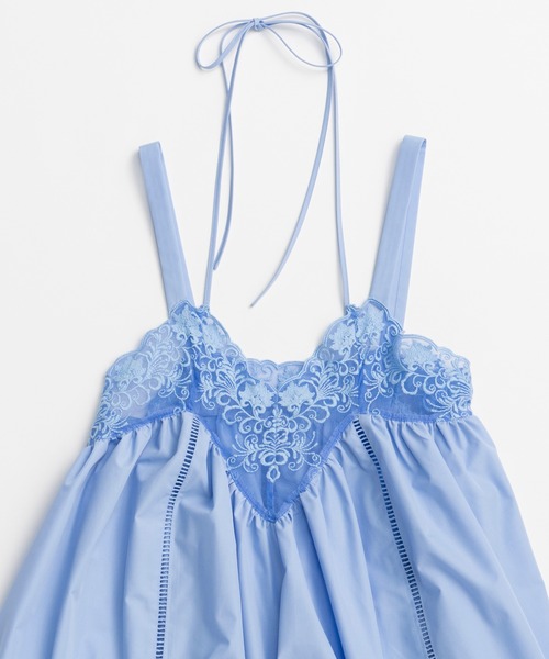 MAISON SPECIAL(メゾンスペシャル)の「【PRE-ORDER】Lace V-Neck Tunic/レースVネックチュニック(シャツ/ブラウス・レディース・ホワイト/ブラック/サックスブルー・FREE)」の19枚目の写真