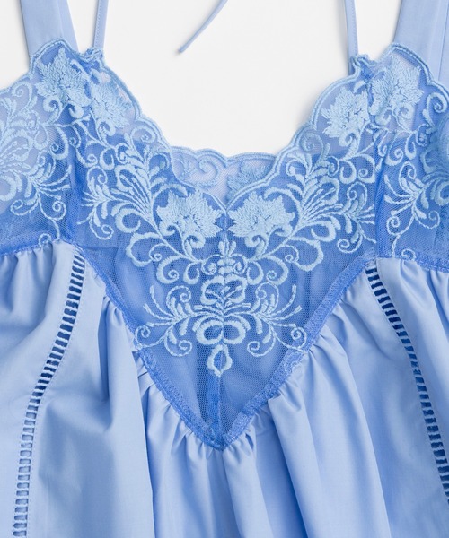 MAISON SPECIAL(メゾンスペシャル)の「【PRE-ORDER】Lace V-Neck Tunic/レースVネックチュニック(シャツ/ブラウス・レディース・ホワイト/ブラック/サックスブルー・FREE)」の20枚目の写真