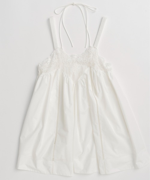 MAISON SPECIAL(メゾンスペシャル)の「【PRE-ORDER】Lace V-Neck Tunic/レースVネックチュニック(シャツ/ブラウス・レディース・ホワイト/ブラック/サックスブルー・FREE)」の16枚目の写真