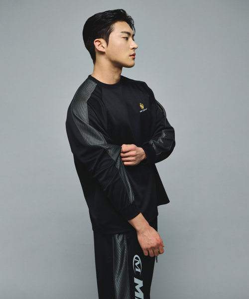 MIHAK(ミハク)の「アイビーリーグメッシュジャージロングスリーブ(ブラック)(Tシャツ/カットソー・メンズ・その他・1/2/3)」の7枚目の写真