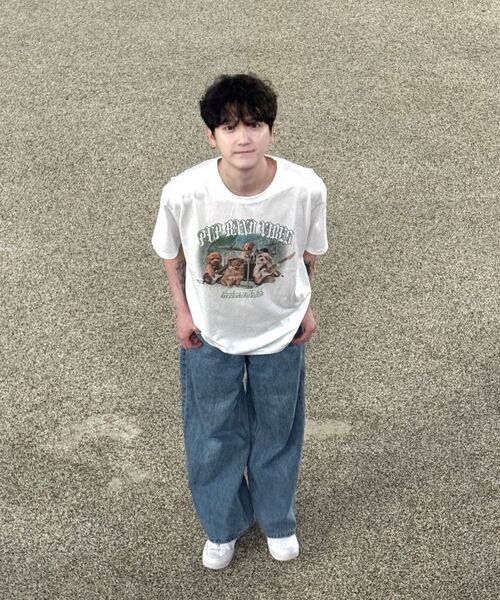 MOZMOZ(モズモズ)の「ラックモン オーバーサイズ 半袖Tシャツ ブラック(Tシャツ/カットソー・レディース・その他・1/2/3)」の8枚目の写真