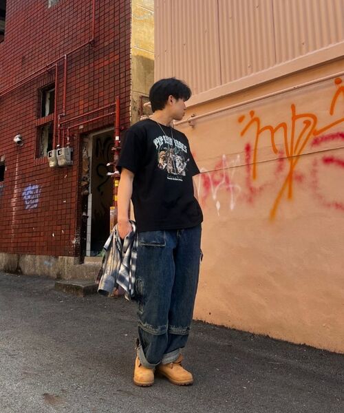 MOZMOZ(モズモズ)の「ラックモン オーバーサイズ 半袖Tシャツ ブラック(Tシャツ/カットソー・レディース・その他・1/2/3)」の11枚目の写真