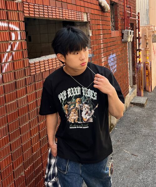 MOZMOZ(モズモズ)の「ラックモン オーバーサイズ 半袖Tシャツ ブラック(Tシャツ/カットソー・レディース・その他・1/2/3)」の12枚目の写真