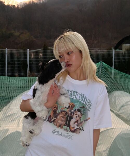 MOZMOZ(モズモズ)の「ラックモン オーバーサイズ 半袖Tシャツ ブラック(Tシャツ/カットソー・レディース・その他・1/2/3)」の13枚目の写真