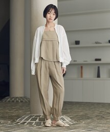 【セットアップ可能】リネンミックスジョグパン