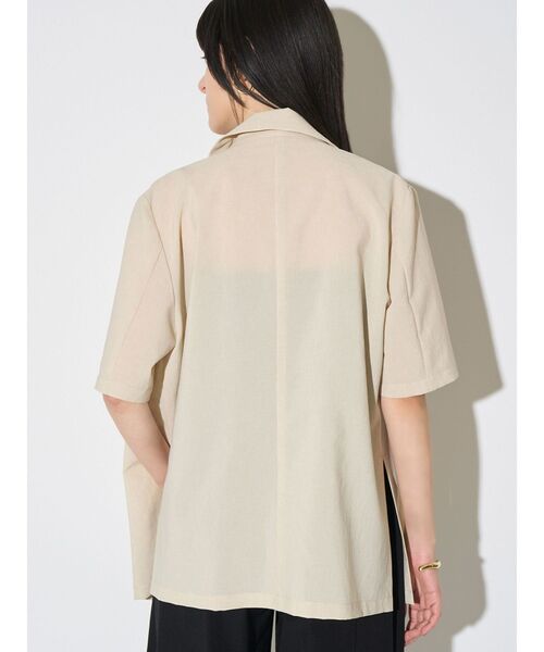 ELENDEEK（エレンディーク）の「ハーフスリーブテックジャケット【吸水速乾/UVカット/接触冷感】（テーラードジャケット・レディース・ブラック/ベージュ/ブラウン・FREE）」の10枚目の写真