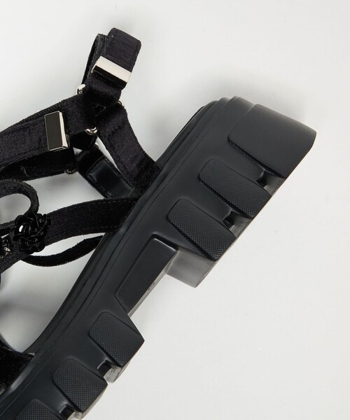 SY UNITED ARROWS(シーユナイテッドアローズ)の「<SY>フラワービジューリボン サンダル50↑(サンダル・レディース・ブラック/グレー・22.5cm/23cm/23.5cm/24cm/24.5cm)」の10枚目の写真