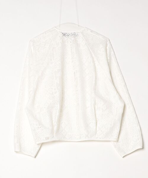 SHIPS（シップス）の「NL:幾何学ラッセルレース ブルゾン（その他アウター・レディース・ブラック/ホワイト・ONE SIZE）」の3枚目の写真