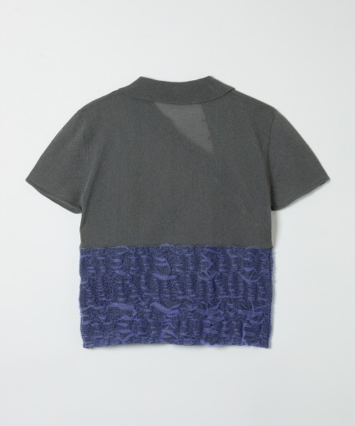 TELOPLAN（テーロプラン）の「【TELOPLAN】26SS新作 Yekta Knit Polo Just Fit / イエクタニットポロジャストフィット（ポロシャツ・レディース・ブラック系/White/グレー系・ONE SIZE）」の4枚目の写真