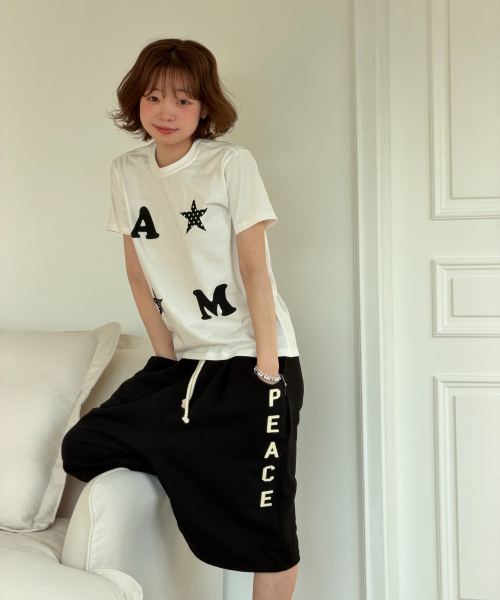 AMOU（アモウ）の「AM Star Half T-Shirts White（Tシャツ/カットソー・レディース・その他・W/2）」の14枚目の写真