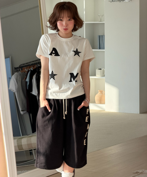 AMOU（アモウ）の「AM Star Half T-Shirts White（Tシャツ/カットソー・レディース・その他・W/2）」の12枚目の写真