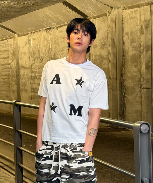 AMOU（アモウ）の「AM Star Half T-Shirts White（Tシャツ/カットソー・レディース・その他・W/2）」の7枚目の写真