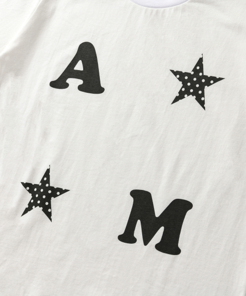 AMOU（アモウ）の「AM Star Half T-Shirts White（Tシャツ/カットソー・レディース・その他・W/2）」の2枚目の写真