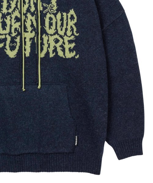 AJOBYAJO（アジョバイアジョ）の「[PBA] DBOF Wool Knit Hoodie [NAVY]（ニット/セーター・レディース・その他・SMALL/X-LARGE）」の2枚目の写真