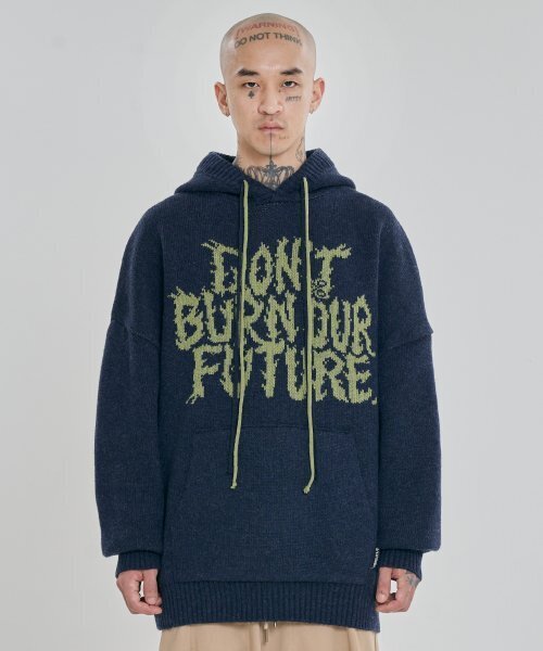 AJOBYAJO（アジョバイアジョ）の「[PBA] DBOF Wool Knit Hoodie [NAVY]（ニット/セーター・レディース・その他・SMALL/X-LARGE）」の8枚目の写真