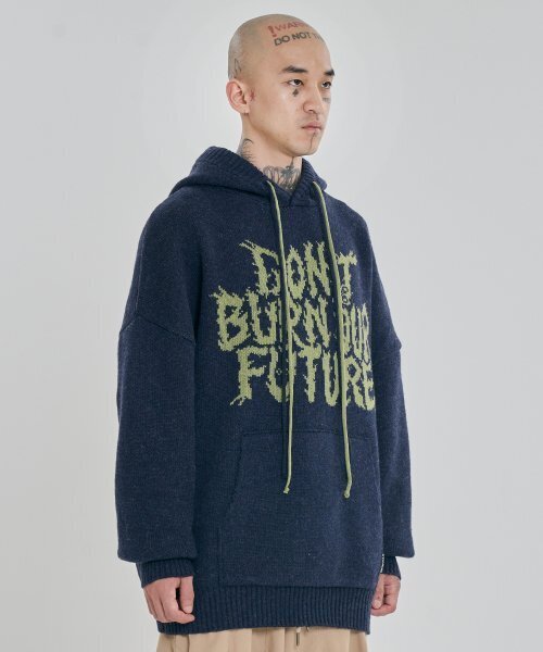 AJOBYAJO（アジョバイアジョ）の「[PBA] DBOF Wool Knit Hoodie [NAVY]（ニット/セーター・レディース・その他・SMALL/X-LARGE）」の9枚目の写真