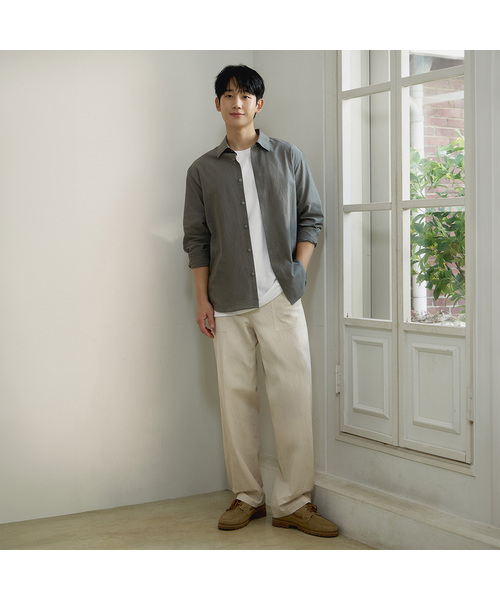 MINDBRIDGE(マインドブリッジ)の「セミワイドカーゴパンツ - 3カラー(その他パンツ・メンズ・カーキ/ダークグレー/クリーム・36/34/32/30/29)」の1枚目の写真