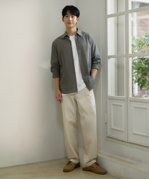 MINDBRIDGE(マインドブリッジ)の「セミワイドカーゴパンツ - 3カラー(その他パンツ・メンズ・カーキ/ダークグレー/クリーム・36/34/32/30/29)」の4枚目の写真