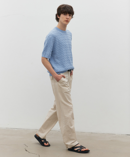 MINDBRIDGE(マインドブリッジ)の「セミワイドカーゴパンツ - 3カラー(その他パンツ・メンズ・カーキ/ダークグレー/クリーム・36/34/32/30/29)」の7枚目の写真
