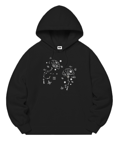 RANDOMOFF(ランダムオフ)の「BREEZE DREAM OVER FIT HOODIE (2color)(パーカー・レディース・ホワイト/ブラック・SMALL/MEDIUM/LARGE/X-LARGE)」の4枚目の写真