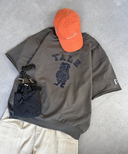 CPCM(シーピーシーエム)の「YALE半袖スウェット(Tシャツ/カットソー・メンズ・グレー/ネイビー/チャコールグレー・LARGE/MEDIUM)」の2枚目の写真