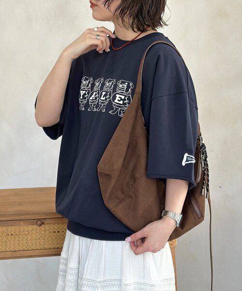 CPCM(シーピーシーエム)の「YALE半袖スウェット(Tシャツ/カットソー・メンズ・グレー/ネイビー/チャコールグレー・LARGE/MEDIUM)」の7枚目の写真