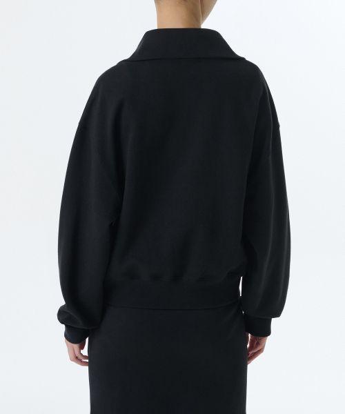 MUSINSA STANDARD WOMAN（ムシンサスタンダードウーマン）の「ウィメンズダブルニットハイネックスウェットシャツ[ブラック]（スウェット・レディース・その他・X-SMALL/SMALL/LARGE/MEDIUM）」の2枚目の写真