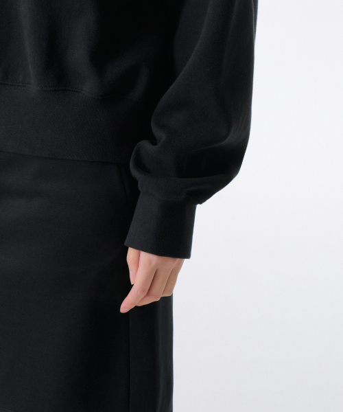 MUSINSA STANDARD WOMAN（ムシンサスタンダードウーマン）の「ウィメンズダブルニットハイネックスウェットシャツ[ブラック]（スウェット・レディース・その他・X-SMALL/SMALL/LARGE/MEDIUM）」の4枚目の写真