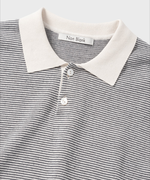 NONBLANK(ノンブランク)の「ストライプカラーHSニット_MELANGE GREY(ニット/セーター・メンズ・グレー・MEDIUM/LARGE/X-LARGE)」の4枚目の写真