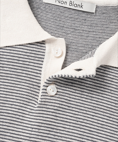 NONBLANK(ノンブランク)の「ストライプカラーHSニット_MELANGE GREY(ニット/セーター・メンズ・グレー・MEDIUM/LARGE/X-LARGE)」の5枚目の写真