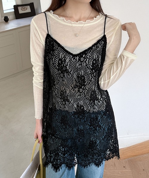 by LEGNA（バイレグナ）の「着回し力の高いレースキャミ（キャミソール・レディース・ブラック/ホワイト・LARGE/MEDIUM/SMALL）」の18枚目の写真