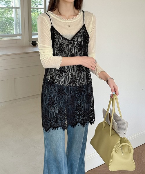 by LEGNA（バイレグナ）の「着回し力の高いレースキャミ（キャミソール・レディース・ブラック/ホワイト・LARGE/MEDIUM/SMALL）」の19枚目の写真