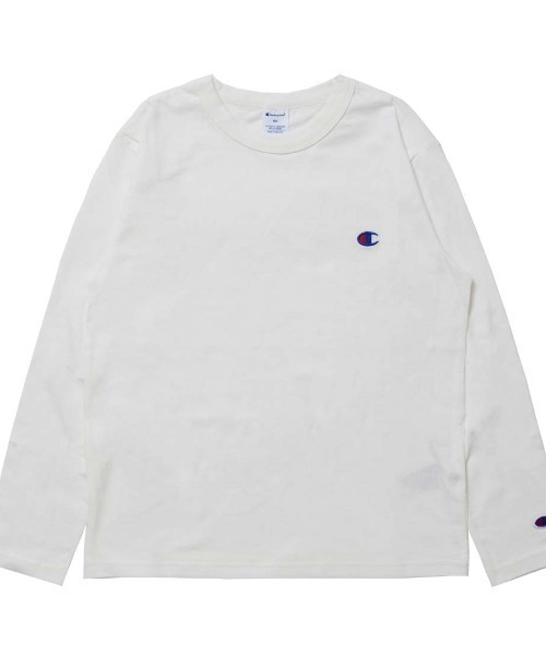 Champion(チャンピオン)の「チャンピオン チャンピオン 長袖Tシャツ Champion LONG SLEEVE T-SHIRT(Tシャツ/カットソー・キッズ・ネイビー/ホワイト/ブラック/オフホワイト/グレー・130cm/140cm/150cm/160cm)」の2枚目の写真