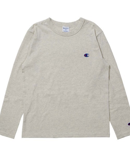 Champion(チャンピオン)の「チャンピオン チャンピオン 長袖Tシャツ Champion LONG SLEEVE T-SHIRT(Tシャツ/カットソー・キッズ・ネイビー/ホワイト/ブラック/オフホワイト/グレー・130cm/140cm/150cm/160cm)」の3枚目の写真