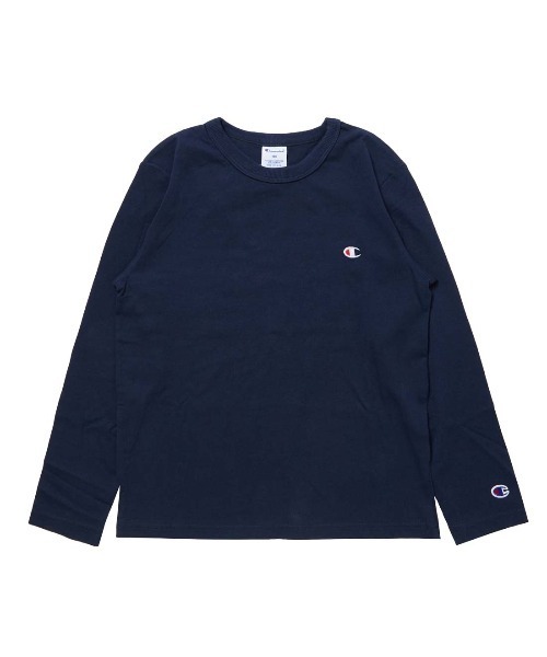 Champion(チャンピオン)の「チャンピオン チャンピオン 長袖Tシャツ Champion LONG SLEEVE T-SHIRT(Tシャツ/カットソー・キッズ・ネイビー/ホワイト/ブラック/オフホワイト/グレー・130cm/140cm/150cm/160cm)」の6枚目の写真
