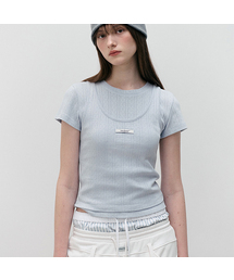 ROLAROLA | NUBASIC DOUBLE LAYERED SET TOP SKY(Tシャツ/カットソー)