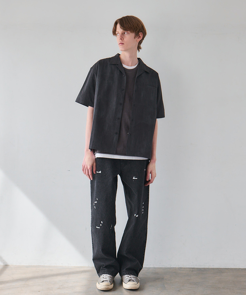 OSKR(オーエスケーアール)の「OSKR / オーエスケーアール Open Collar Graphic Print S/S Shirt(シャツ/ブラウス・メンズ・ホワイト/ブラック・MEDIUM/LARGE)」の20枚目の写真