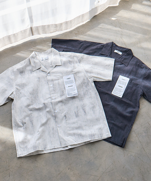 OSKR(オーエスケーアール)の「OSKR / オーエスケーアール Open Collar Graphic Print S/S Shirt(シャツ/ブラウス・メンズ・ホワイト/ブラック・MEDIUM/LARGE)」の11枚目の写真
