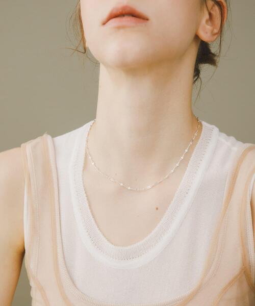 URBAN RESEARCH(アーバンリサーチ)の「decor『デコール』 ECLAIR CHAIN NECKLACE(ネックレス・レディース・シルバー・-)」の1枚目の写真