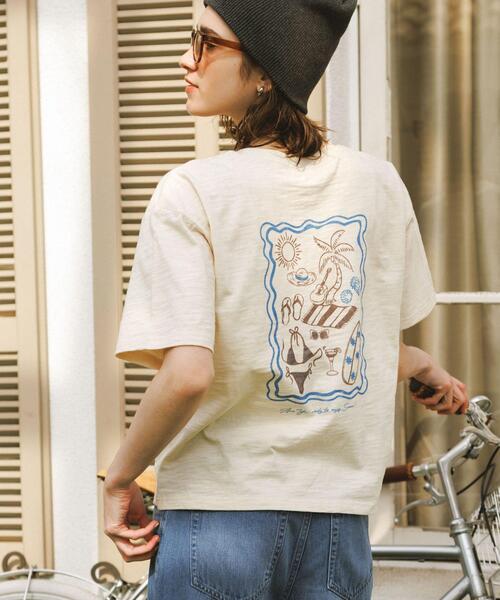 URBAN RESEARCH Sonny Label(アーバンリサーチサニーレーベル)の「TAKE ME TO THE SEA T-SHIRTS(Tシャツ/カットソー・レディース・オフホワイト/ピンク/ネイビー・FREE)」の2枚目の写真