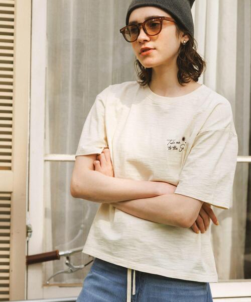URBAN RESEARCH Sonny Label(アーバンリサーチサニーレーベル)の「TAKE ME TO THE SEA T-SHIRTS(Tシャツ/カットソー・レディース・オフホワイト/ピンク/ネイビー・FREE)」の7枚目の写真