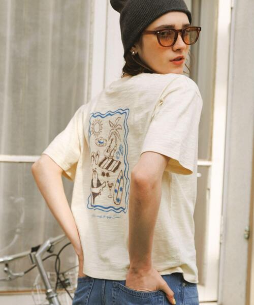 URBAN RESEARCH Sonny Label(アーバンリサーチサニーレーベル)の「TAKE ME TO THE SEA T-SHIRTS(Tシャツ/カットソー・レディース・オフホワイト/ピンク/ネイビー・FREE)」の6枚目の写真