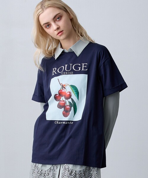 ZELDA(ゼルダ)の「【ZELDA】アソートデザインビッグTシャツ(Tシャツ/カットソー・レディース・その他2/ネイビー/その他3・FREE)」の2枚目の写真