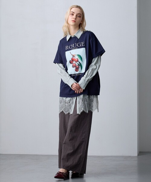ZELDA(ゼルダ)の「【ZELDA】アソートデザインビッグTシャツ(Tシャツ/カットソー・レディース・その他2/ネイビー/その他3・FREE)」の4枚目の写真