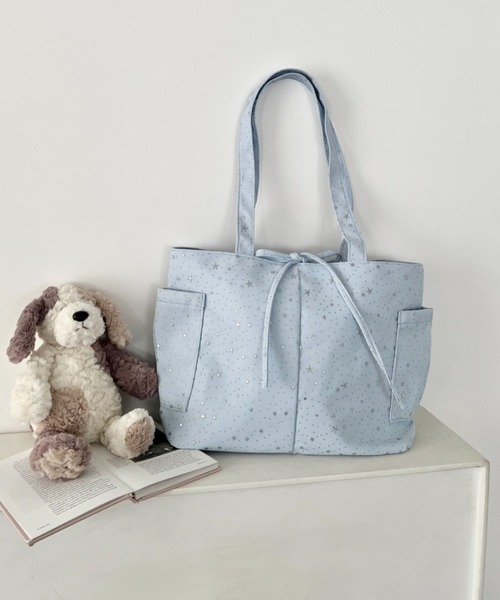 Loueme(ルエム)の「トゥインクルスタートートバッグ(トートバッグ・レディース・ブラック/イエロー/ライトブルー/オフホワイト・FREE)」の11枚目の写真