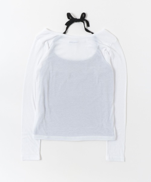 NUJOH(ヌゾ)の「Layered Strap Sleeveless Set / レイヤードストラップスリーブレスセット(Tシャツ/カットソー・レディース・ブラック×ホワイト/イエロー× ブルー/ライトブルー・FREE)」の10枚目の写真